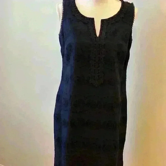NWT! Talbots Women's Floral Eyelet Embroidered Sheath A-line Dress - Size 8 - Picture 1 of 13